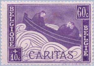 Stamp, Ship, Belgium,  , Ships, Healthcare, Rowing Boats, First World War, Tuberculosis / TBC