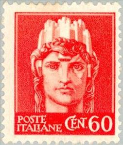 Stamp, Italy turreted, Italy,  , Heads of State, Emperors