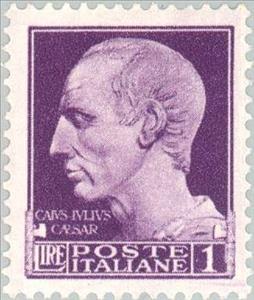 Stamp, Effigy of Julius Caesar, Italy,  , Heads of State, Famous People, Emperors