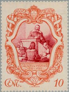 Stamp, Galileo professor at the University of Padua, Italy,  , Famous People, Commemoration, Astronomy, Astronomers