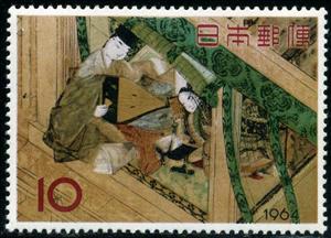 Stamp, Yadorigi Scene, Japan,  , Paintings, Art