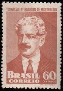 Stamp, 5th International Congress Of Microbiology, Brazil,  
