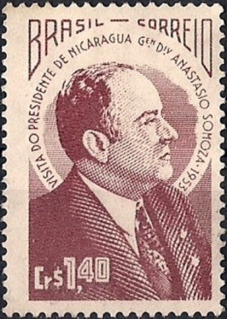 Presidente Anastácio Somoza from Nicarágua visit Brazil