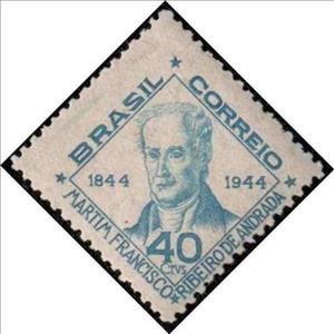 Stamp, Centenary of death of Martim Francisco Ribeiro, Brazil,  