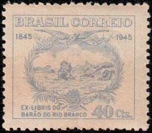 Stamp, Centenary of the Baron of Rio Branco's birth, Brazil,  