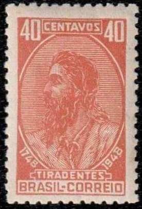 Stamp, Bicentenary of the Tiradentes' birth, Brazil,  