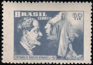 Stamp, Centennary of sculptor Rodolfo Bernardelli's birth, Brazil,  , Sculptors