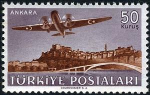 Stamp, Vickers Viking 18, Turkey,  