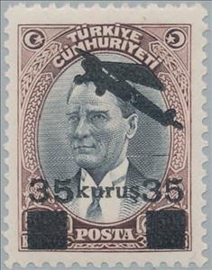 Stamp, Airmail overprints, Turkey,  