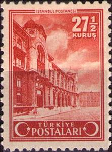 Stamp, Post Office, Istanbul, Turkey,  