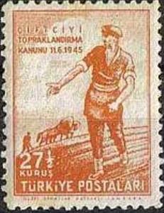 Stamp, Sower, Turkey,  