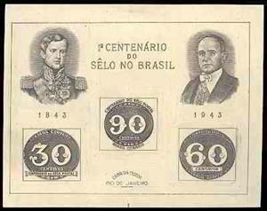 Souvenir Sheet, Century Brazilian Stamp, Brazil,  
