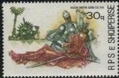 Stamp, Folklore:Epic"Gjergj Elez Alia", Albania,  , Folklore