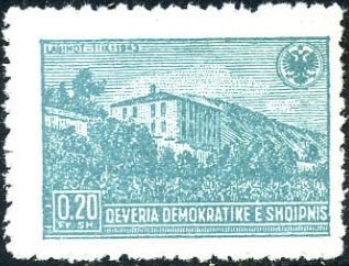 Stamp, Labinot 01/09/1943, Albania,  , Landscapes