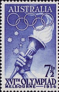 Stamp, Torch & Symbol, Australia,  , Olympic Games