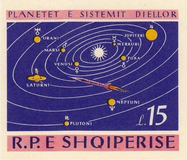 Sun with Planetary Orbits, Rocket