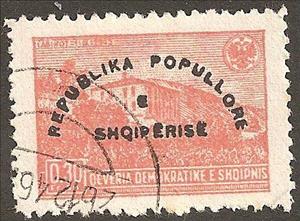 Stamp, Reissue of No. 380 with Overprint, Albania,  , Landscapes