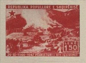Stamp, Liberation Struggles, Albania,  , Second World War