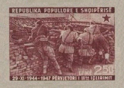 Stamp, Liberation Struggles, Albania,  , Second World War