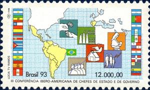Stamp, III Ibero American Conference, Brazil,  
