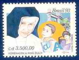 Stamp, Tribute Irmã Dulce, Brazil,  
