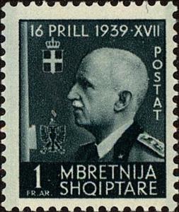 Stamp, King Victor Emanuel III., Albania,  