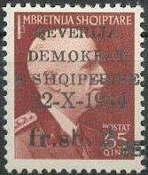 Stamp, No. 307 with red or black Overprint, Albania,  , Kings