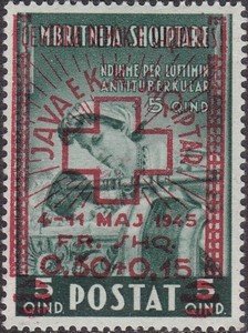 Stamp, Red cross, Albania,  , Red Cross and Red Crescent