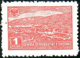 Stamp, Permet May 1944, Albania,  , Landscapes