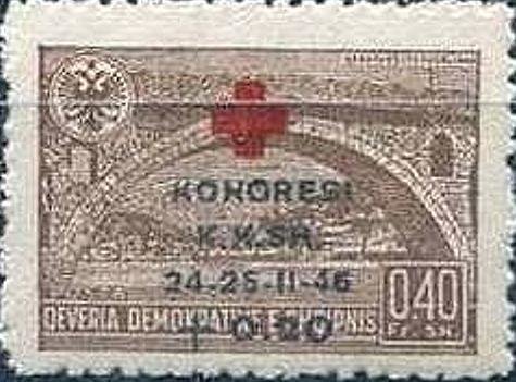 No. 381 with Overprint in two Colours
