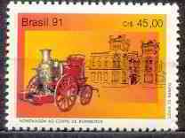 Stamp, Fire Man Tribute, Brazil,  