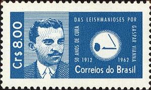 Stamp, 50 Years Of The Cure Of Leishmaniasis, Brazil,  