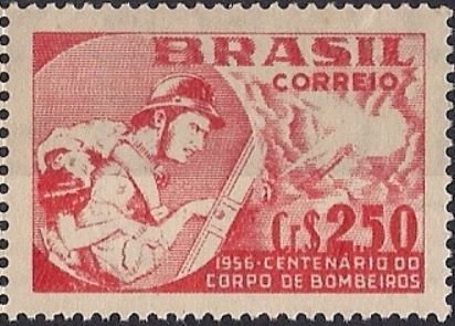 Stamp, Firefighter, Brazil,  