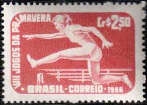 Stamp, 8th Spring games /RJ, Brazil,  , Sport, Running