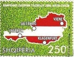 Map and Flag of Austria