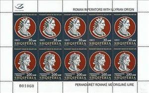 Mini Sheet, Mini Sheet with 5x No. 3278-79, Albania,  , Emperors
