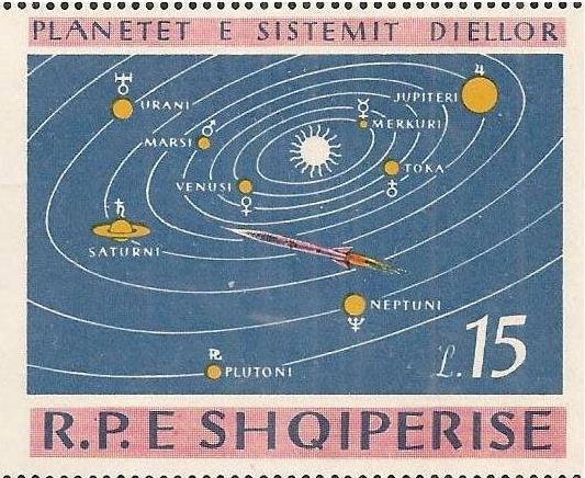 Sun with Planetary Orbits, Rocket