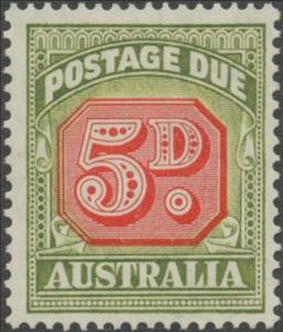 Stamp, Figure Bicolor, Australia,  