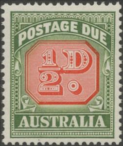 Stamp, Figure Bicolor, Australia,  