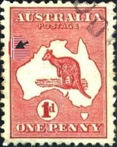 Stamp, Kangaroo and map, Australia,  , Maps, Kangaroos, Animals (Fauna)