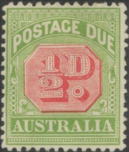 Stamp, Figure Bicolor, Australia,  