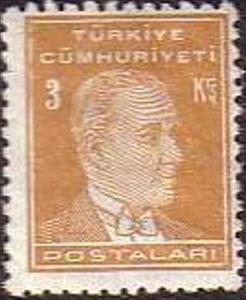 Stamp, Kemal Atatürk, Turkey,  