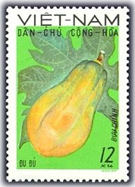 Stamp, Pawpaw (Asimina triloba), Vietnam,  , Fruits