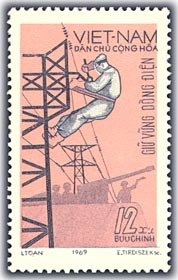 Stamp, Ensuring Power Supply, Vietnam,  
