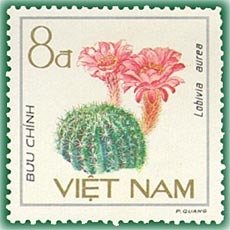 Stamp, Lobed cactus (Lobivia aurea), Vietnam,  , Cacti