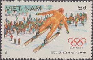 Stamp, Ski Jumping, Vietnam,  , Olympic Games