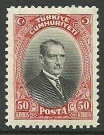 Stamp, Mustafa Kemal Pascha, Atatürk (1881-1938), Turkey,  