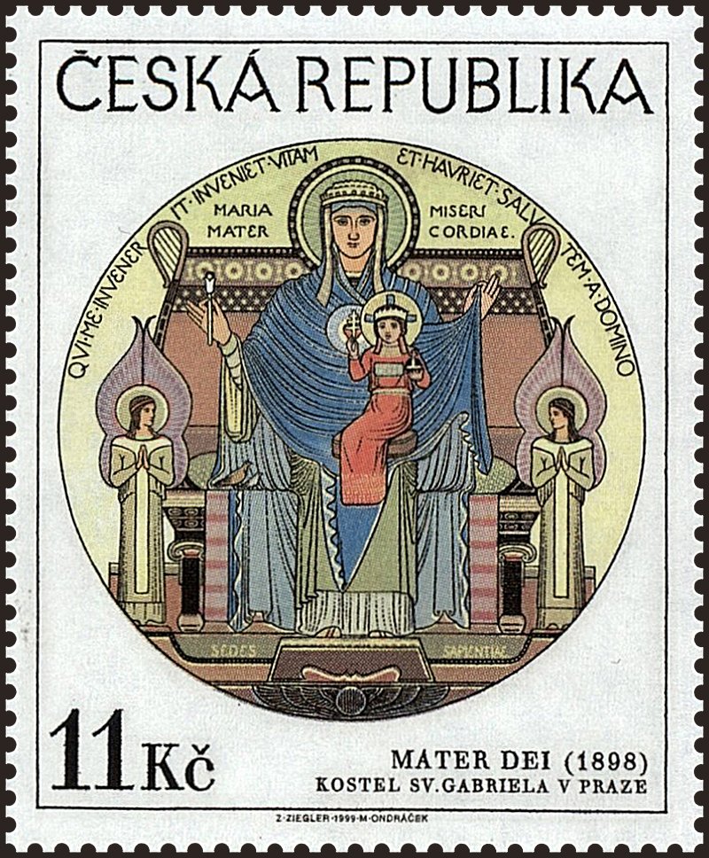 Beuron art School: The Virgin Mary and child