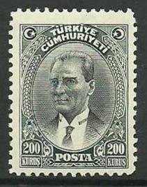 Stamp, Kemal Ataturk, Turkey,  