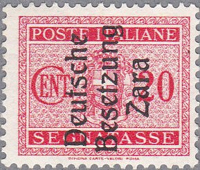 Postage Due Issues Overprints - "Deutsche Besetzung Zara"